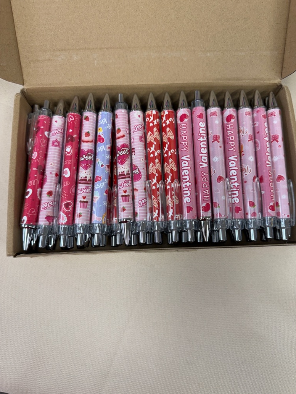 48 Count Valentine Ballpoint Pens - Pack of Assorted Designs party favors pens